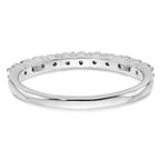 14K White Gold 11-Stone 1/2 carat Complete Diamond Band
