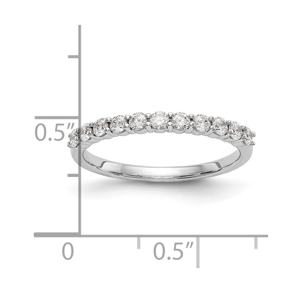 14K White Gold 11-Stone 1/2 carat Complete Diamond Band