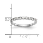14K White Gold 11-Stone 1/2 carat Complete Diamond Band