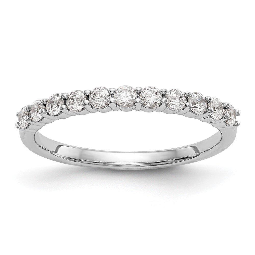 14K White Gold 11-Stone 1/2 carat Complete Diamond Band