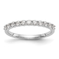 14K White Gold 11-Stone 1/2 carat Complete Diamond Band