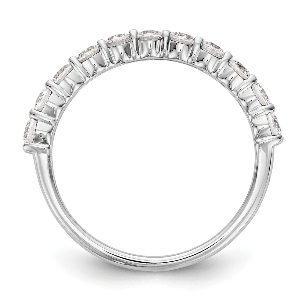 14K White Gold 11-Stone 3/4 carat Complete Diamond Band