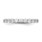 14k White Gold 3/4 carat Lab Grown Diamond VS/SI+ G+ Eleven Stone Complete Band