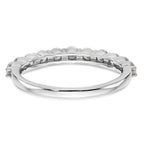 14k White Gold 3/4 carat Lab Grown Diamond VS/SI+ G+ Eleven Stone Complete Band