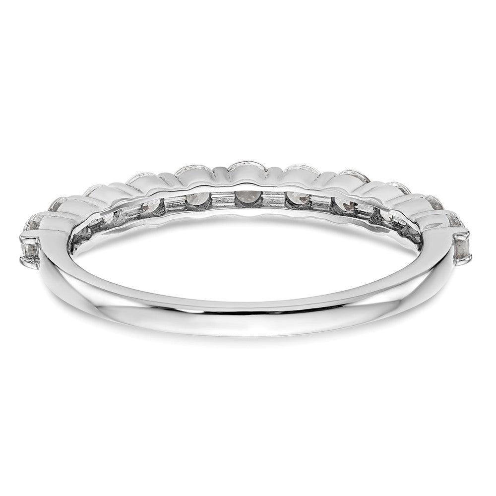 14k White Gold 3/4 carat Lab Grown Diamond VS/SI+ G+ Eleven Stone Complete Band