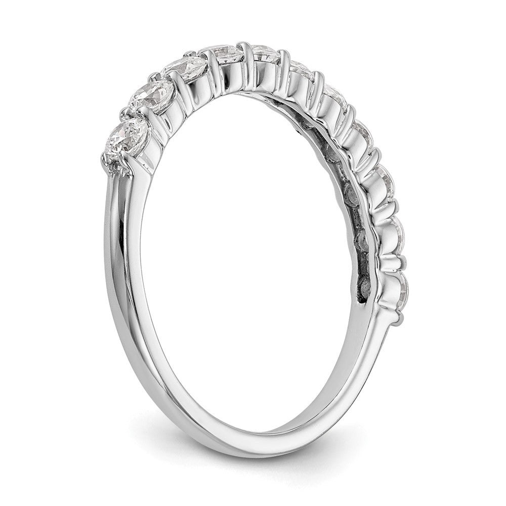 14k White Gold 3/4 carat Lab Grown Diamond VS/SI+ G+ Eleven Stone Complete Band