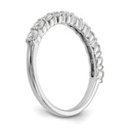 14k White Gold 3/4 carat Lab Grown Diamond VS/SI+ G+ Eleven Stone Complete Band