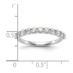 14k White Gold 3/4 carat Lab Grown Diamond VS/SI+ G+ Eleven Stone Complete Band
