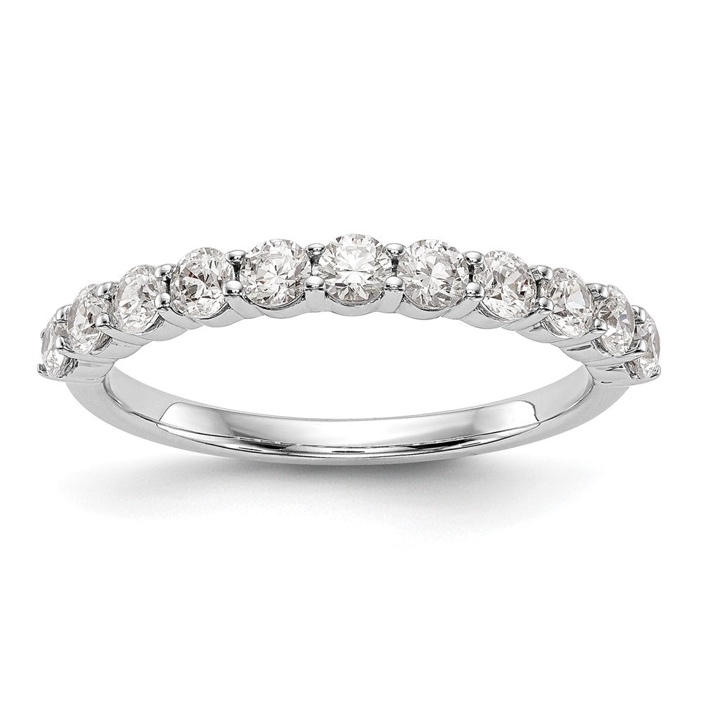 14K White Gold 11-Stone 3/4 carat Complete Diamond Band
