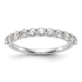 14k White Gold 3/4 carat Lab Grown Diamond VS/SI+ G+ Eleven Stone Complete Band