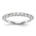 14k White Gold 3/4 carat Lab Grown Diamond VS/SI+ G+ Eleven Stone Complete Band