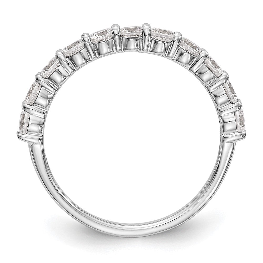 14k White Gold 1 carat Lab Grown Diamond VS/SI+ G+ Eleven Stone Complete Band