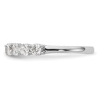 14k White Gold 1 carat Lab Grown Diamond VS/SI+ G+ Eleven Stone Complete Band