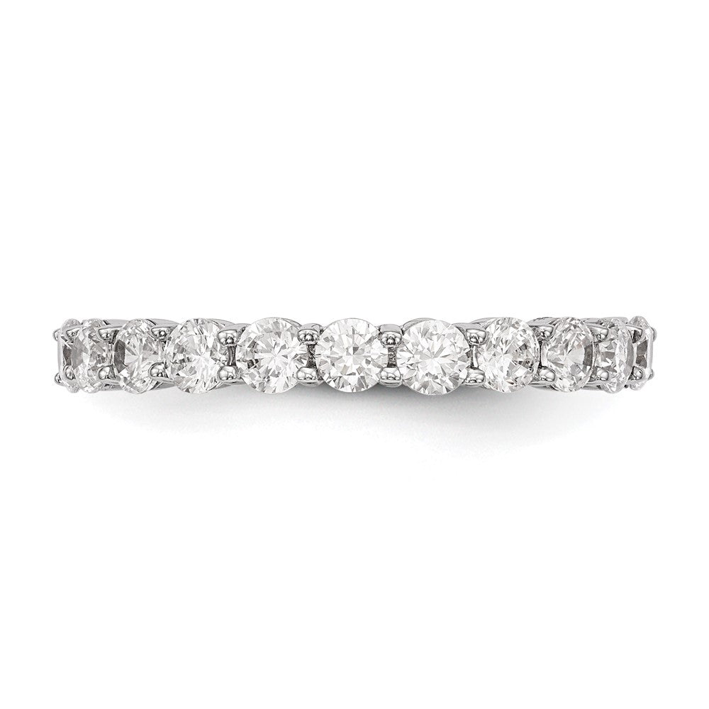 14k White Gold 1 carat Lab Grown Diamond VS/SI+ G+ Eleven Stone Complete Band
