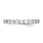 14k White Gold 1 carat Lab Grown Diamond VS/SI+ G+ Eleven Stone Complete Band