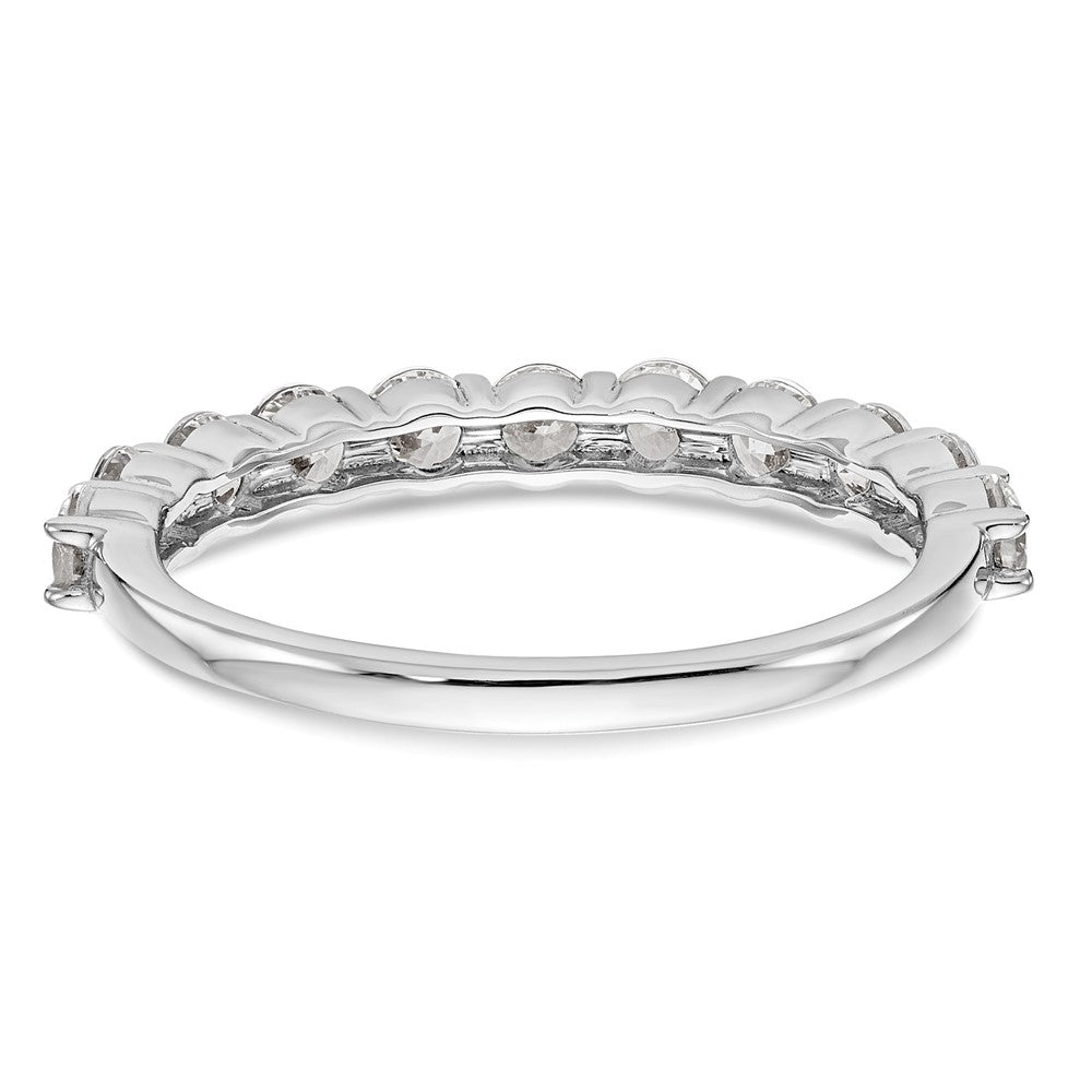 14k White Gold 1 carat Lab Grown Diamond VS/SI+ G+ Eleven Stone Complete Band