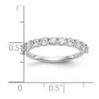 14k White Gold 1 carat Lab Grown Diamond VS/SI+ G+ Eleven Stone Complete Band