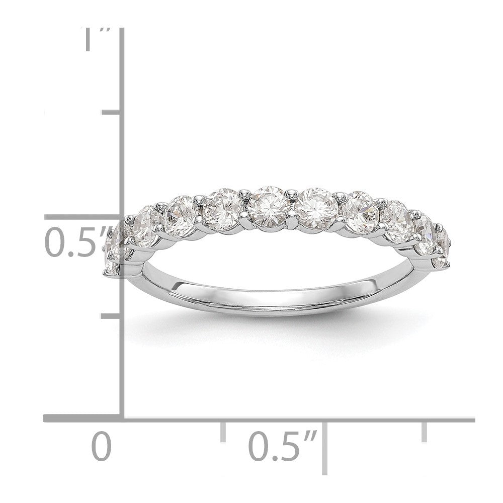 14k White Gold 1 carat Lab Grown Diamond VS/SI+ G+ Eleven Stone Complete Band