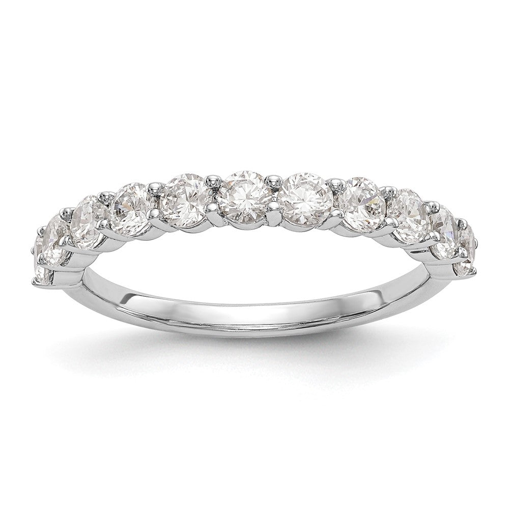 14k White Gold 1 carat Lab Grown Diamond VS/SI+ G+ Eleven Stone Complete Band