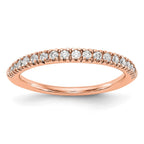 14K Rose Gold 1/4 carat Complete Diamond Band