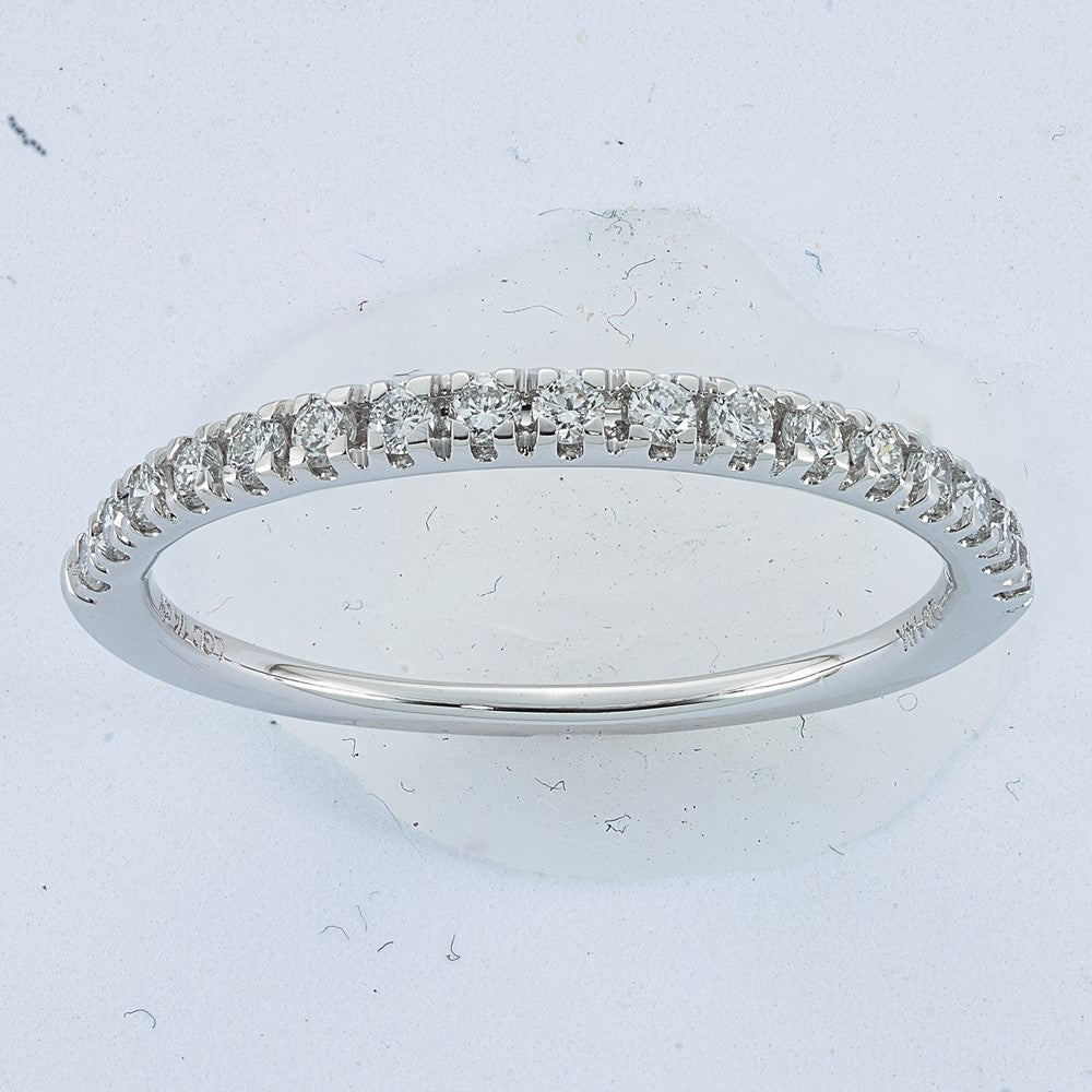 14k White Gold 1/4 carat Lab Grown Diamond VS/SI+ G+ Complete Band