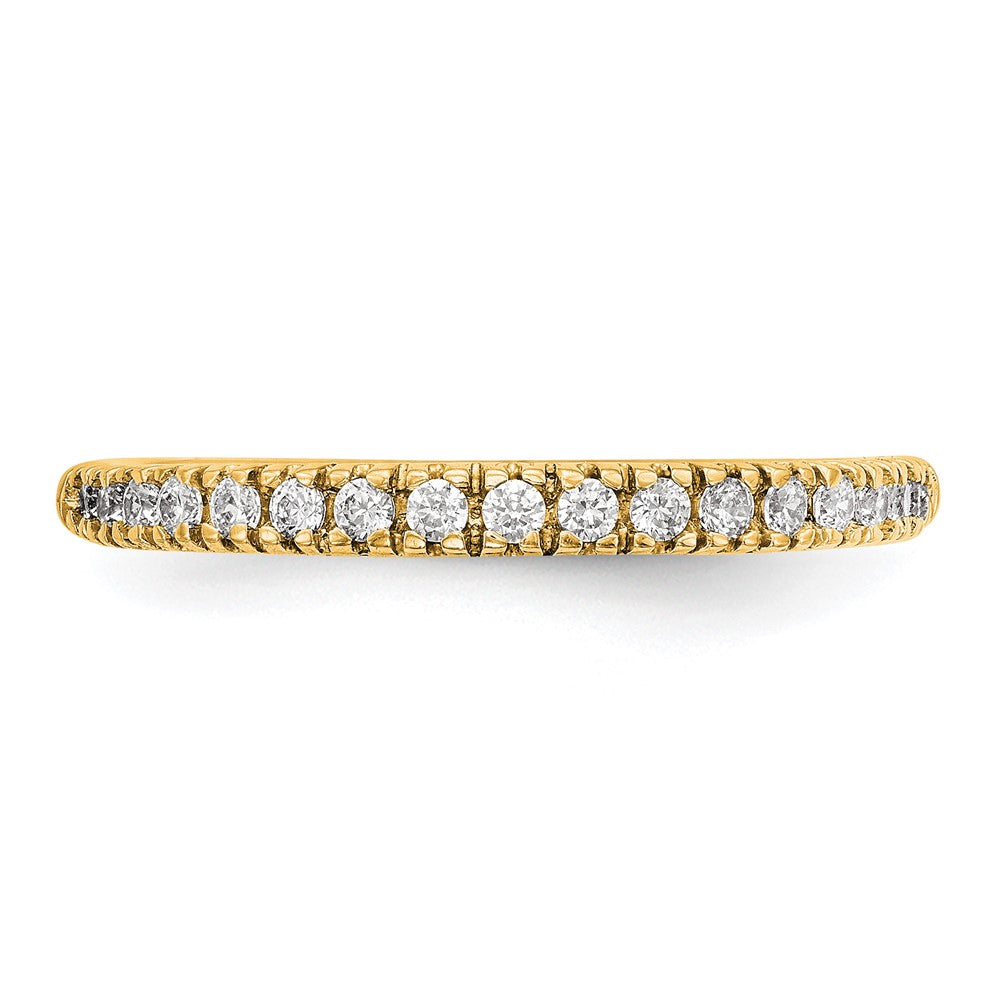 True Origin 14K Yellow Gold 1/4 carat Lab Grown Diamond VS+ F+ Complete Wedding Band