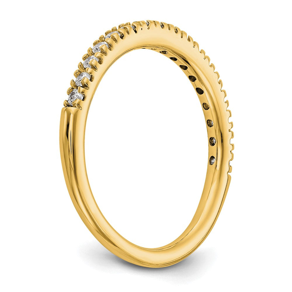 True Origin 14K Yellow Gold 1/4 carat Lab Grown Diamond VS+ F+ Complete Wedding Band
