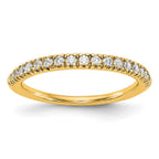 True Origin 14K Yellow Gold 1/4 carat Lab Grown Diamond VS+ F+ Complete Wedding Band