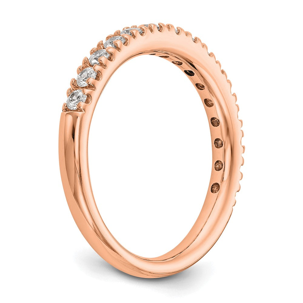 True Origin 14K Rose Gold 1/2 carat Lab Grown Diamond VS+ F+ Complete Wedding Band