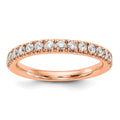 True Origin 14K Rose Gold 1/2 carat Lab Grown Diamond VS+ F+ Complete Wedding Band