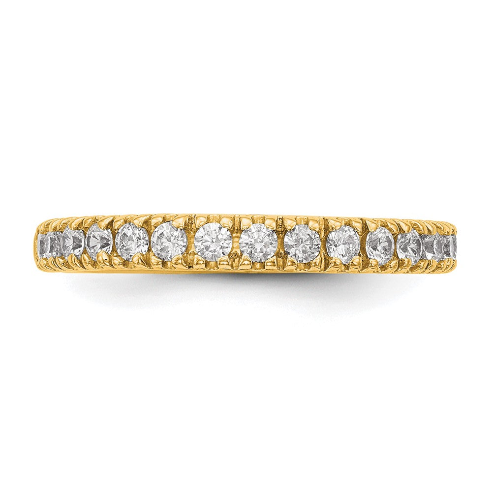 True Origin 14K Yellow Gold 1/2 carat Lab Grown Diamond VS+ F+ Complete Wedding Band