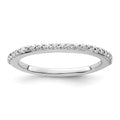 14K White Gold 1/4 carat Complete Diamond Band