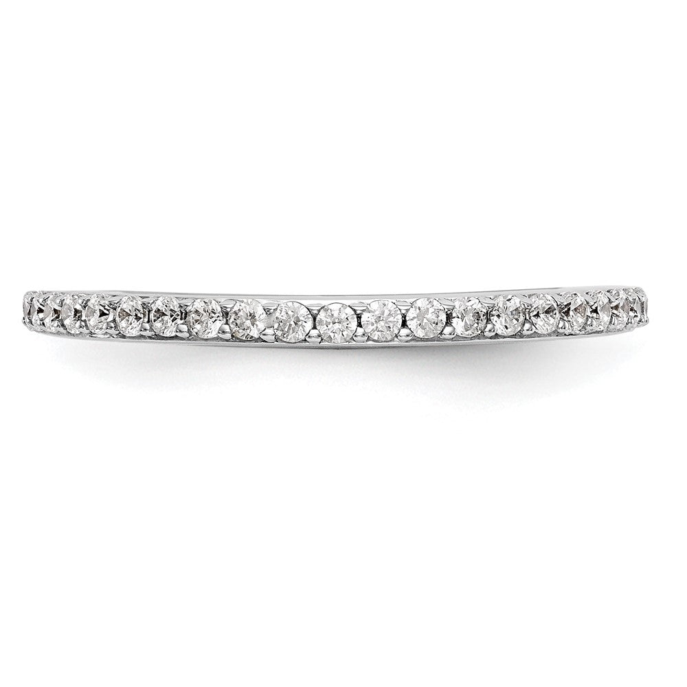 True Origin 14K White Gold 1/4 carat Lab Grown Diamond VS+ F+ Complete Wedding Band