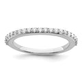 14K White Gold 1/3 carat Complete Diamond Band