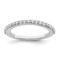 14K White Gold 3/8 carat Complete Diamond Band