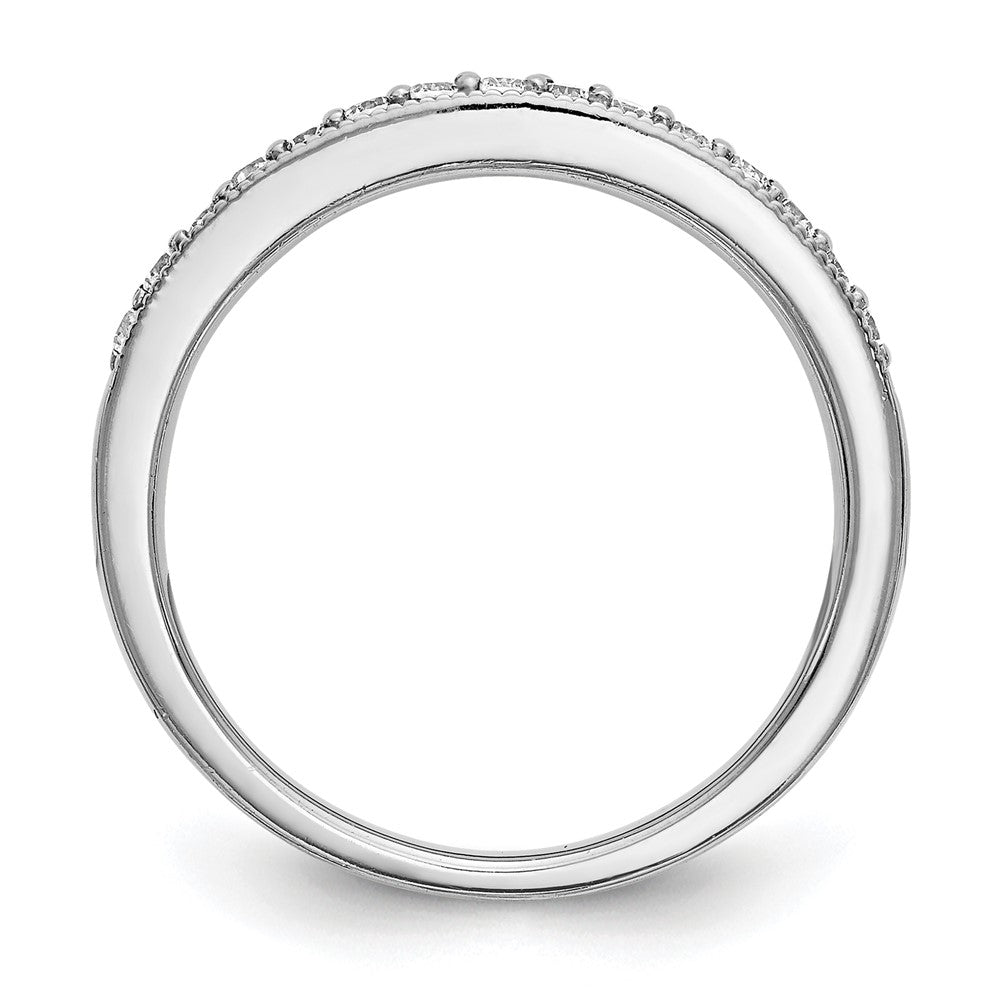 True Origin 14K White Gold 1/4 carat Lab Grown Diamond VS+ F+ Complete Wedding Band