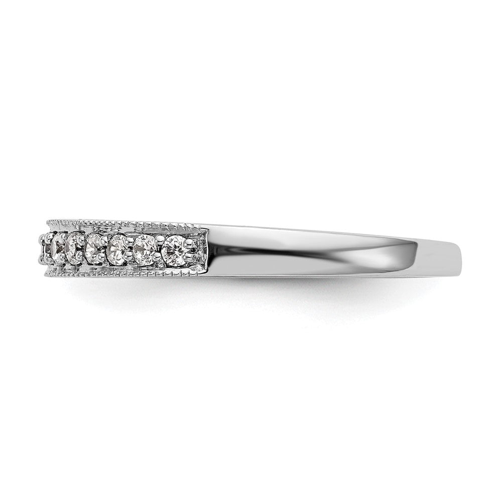 True Origin 14K White Gold 1/4 carat Lab Grown Diamond VS+ F+ Complete Wedding Band