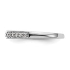 14K White Gold Beaded Edge 1/5 carat Complete Diamond Band