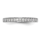 True Origin 14K White Gold 1/4 carat Lab Grown Diamond VS+ F+ Complete Wedding Band