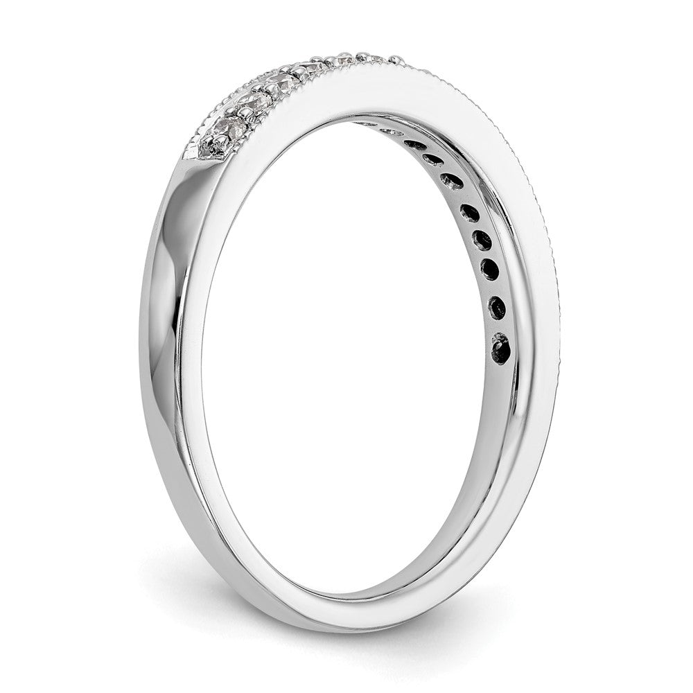 True Origin 14K White Gold 1/4 carat Lab Grown Diamond VS+ F+ Complete Wedding Band