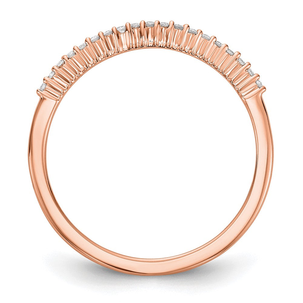 14K Rose Gold Diamond Band