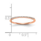 14K Rose Gold Diamond Band