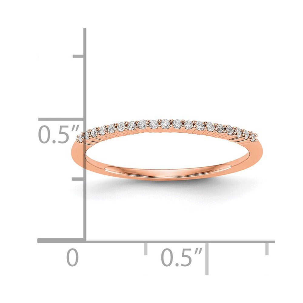 14K Rose Gold Diamond Band