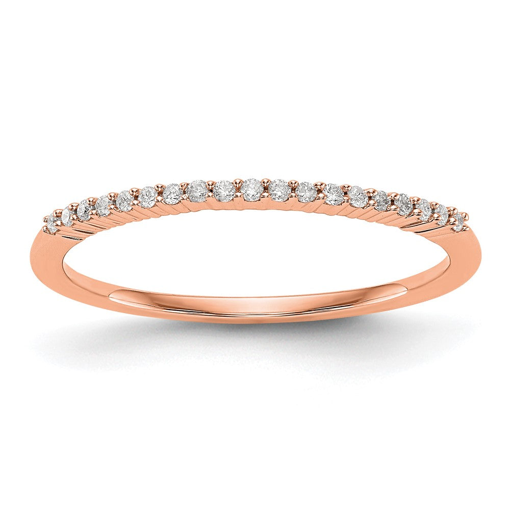 14K Rose Gold Diamond Band