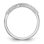 14K White Gold 1/10 carat Complete Round Diamond Band