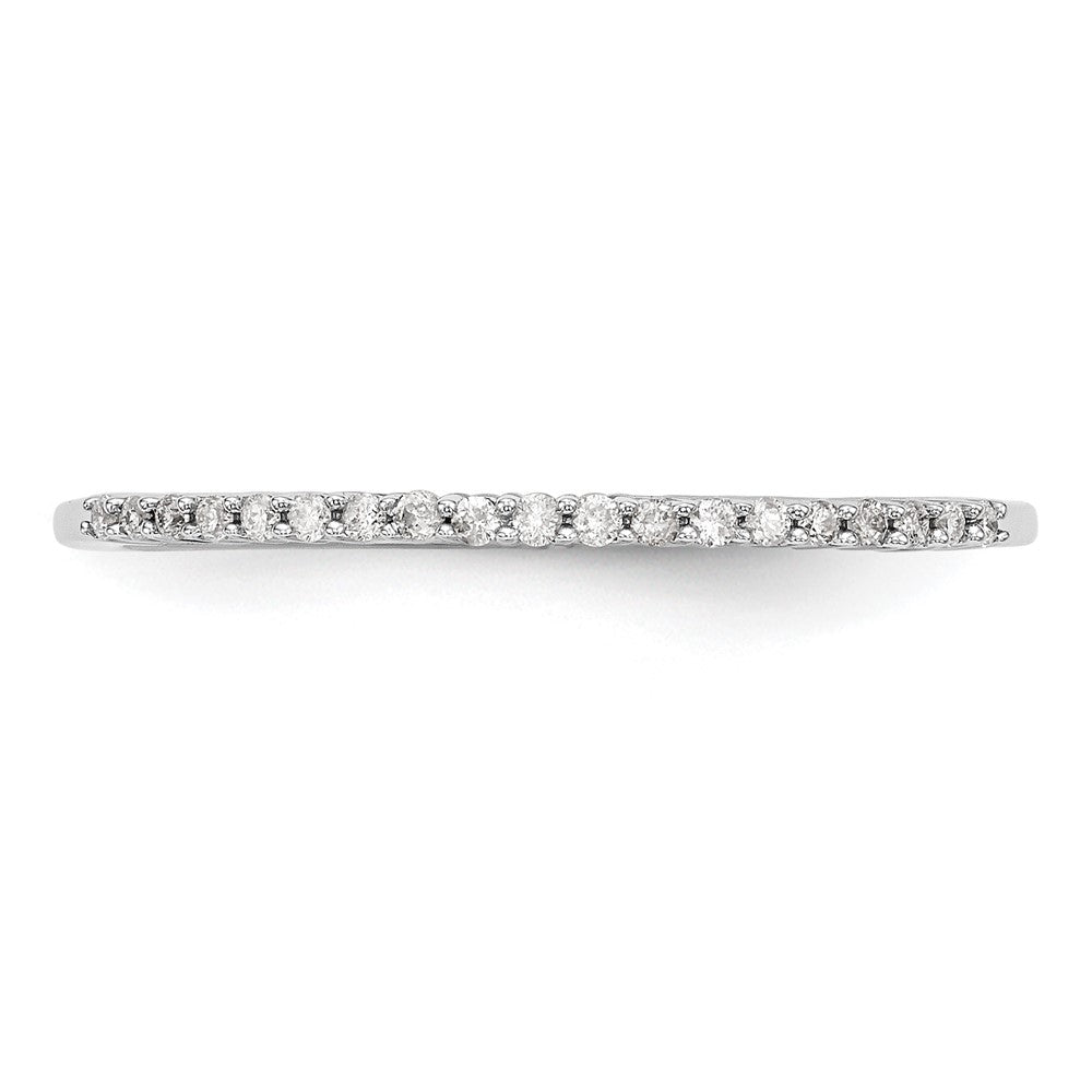 14K White Gold 1/10 carat Complete Round Diamond Band