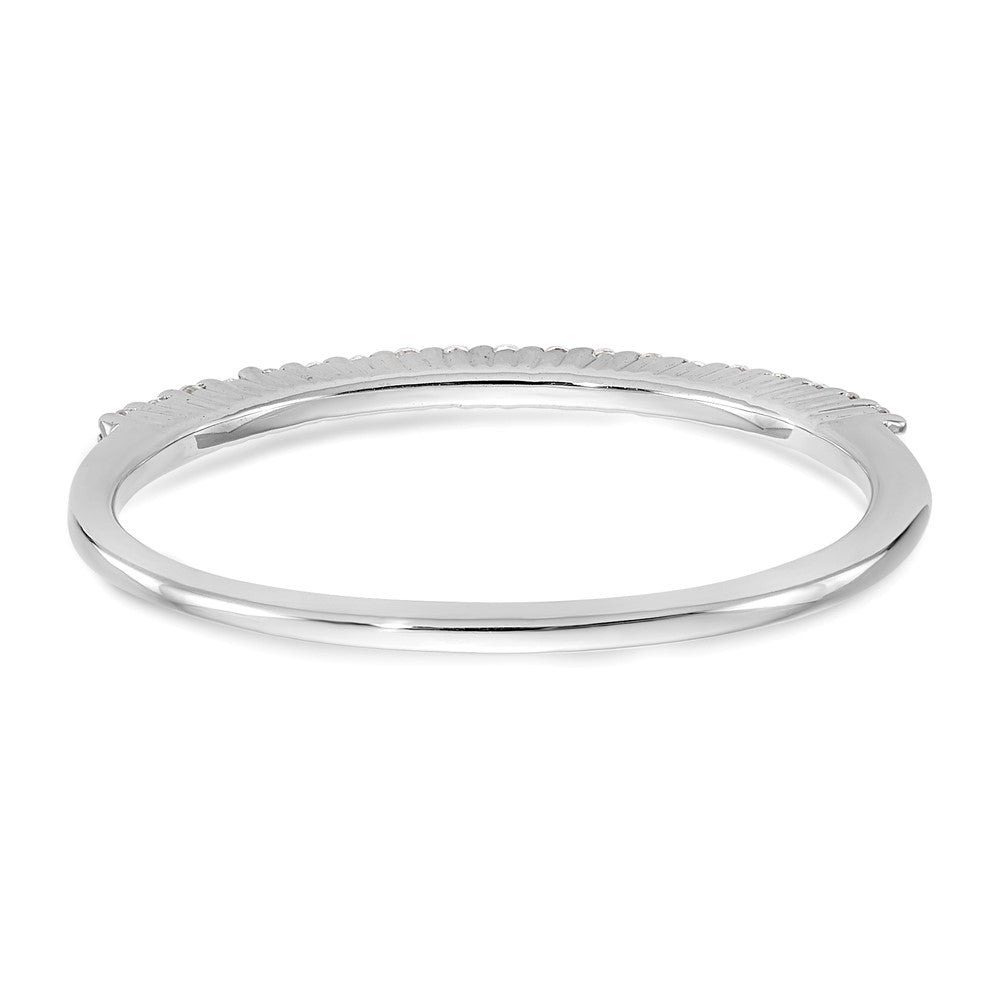 14K White Gold 1/10 carat Complete Round Diamond Band