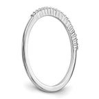 14K White Gold 1/10 carat Complete Round Diamond Band