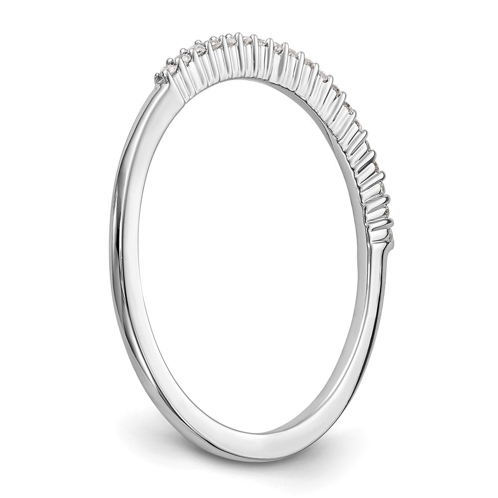 14K White Gold 1/10 carat Complete Round Diamond Band