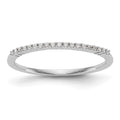 14K White Gold 1/10 carat Complete Round Diamond Band